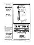 Craftsman 113.179345 Owner`s manual