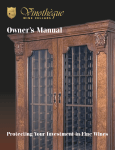 Vinotheque Wine Cellars Owner`s manual