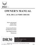 Cissell C110E Owner`s manual