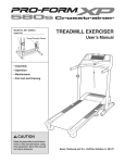 ProForm CrossTrainer 831.24655.0 User`s manual