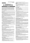 Sigma EF-610 - SA-STTL Instruction manual