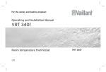 Vaillant VRT 340f Installation manual