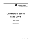 Motorola CP140 User guide