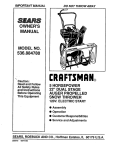 Craftsman 536.884780 Owner`s manual