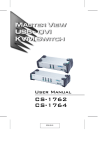 ATEN MasterView CS-1762 User manual