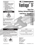 Roberts Gorden Vantage TF-Series Service manual