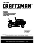 Craftsman 917.258515 Owner`s manual