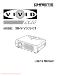 Christie Vivid LX20 User`s manual