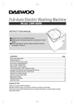 Daewoo DWF-752 Instruction manual