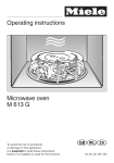 Miele M 613 G Operating instructions