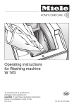 Miele W 163 Operating instructions