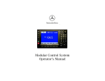 Mercedes-Benz MCS Operator`s manual