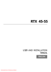 Sim2 Grand Cinema Line RTX55 Installation manual