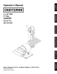 Craftsman 21513 - 2 x 42 in. Belt/6 Disc Sander Operator`s manual