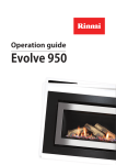 Rinnai Evolve 950 RHFE950ETRN Installation manual