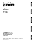 Craftsman 351.243981 Operator`s manual