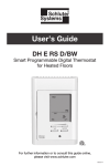 Schluter Systems DH E RS D BW User`s guide