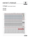 Crest Audio X 20R Owner`s manual