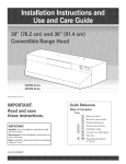 Whirlpool GZ8336 Series and Use & care guide