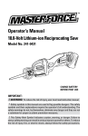 Master-force 241-0431 Operator`s manual