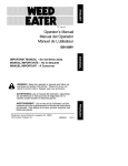 Weed Eater SB180BV Operator`s manual