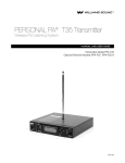Williams Sound PERSONAL PA T35 User guide