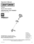 Craftsman Incredi-pull 316.711200 Operator`s manual