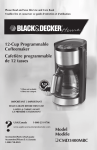 Model Modèle CMD3400MBC 12-Cup Programmable Coffeemaker