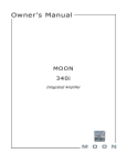 Simaudio MOON i-3 SE Owner`s manual