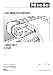 Miele B 990 Operating instructions