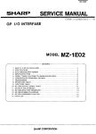 Sharp MZ-1POl Service manual