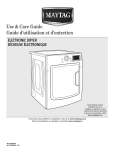 Maytag W10312952A Use & care guide