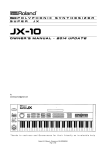 Roland JX-10 Owner`s manual