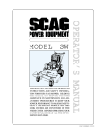 Scag Power Equipment SW-13KA Operating instructions