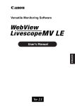 Canon WEBVIEW LIVESCOPE 3.2 User`s manual