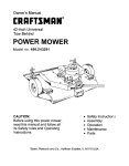 Craftsman 486.243291 Owner`s manual