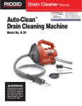 RIDGID Auto-Clean K-30 Operator`s manual