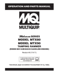 MULTIQUIP MTX-90 Specifications