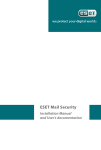 ESET MAIL SECURITY 4 Installation manual
