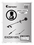 Zenoah EXZ2610DL Owner`s manual