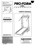 ProForm 831.299216 User`s manual