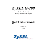 ZyXEL Communications G-200 User`s guide