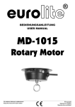 EuroLite MD-1015 Rotary Motor User manual
