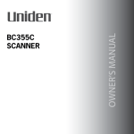 Uniden UBC355XLT Owner`s manual