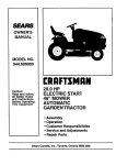 Craftsman 944.609900 Owner`s manual