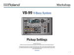 Roland V-Bass VB-99 Owner`s manual
