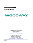 Woodway Split-Belt Owner`s manual