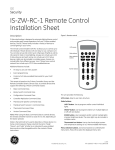 Z-Wave RC-100 Specifications