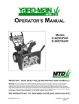 Yard-Man 31AE573H401 Operator`s manual