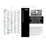 Roland UA-20 Owner`s manual